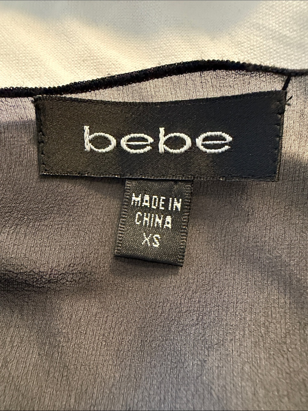bebe Black Top with Branded Label - Picture 5 of 5